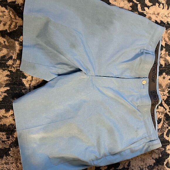 Pro Tour Mens Size 42 Light Blue Golf Shorts - Picture 1 of 3
